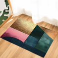 Abstract Color Block Door Mat Gold Green Colorful Geometric Texture Non ...