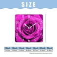 thumbnail image 2 of 10 Inch Wall Clock Battery Operated Silent Clock Decorative for Office, Kitchen, Outdoor, Living Room，A Pink Rose Lovely Pictures, 2 of 4