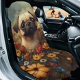 thumbnail image 2 of FOR U DESIGNS Pug Floral Butterfly Print Car Seat Cover for Front Seats, Auto Seat Cushion for SUVs & Trucks, Absorbent Microfiber Sweat Towel with Storage Bag, Yoga Mat, Running Towel, 2 of 7
