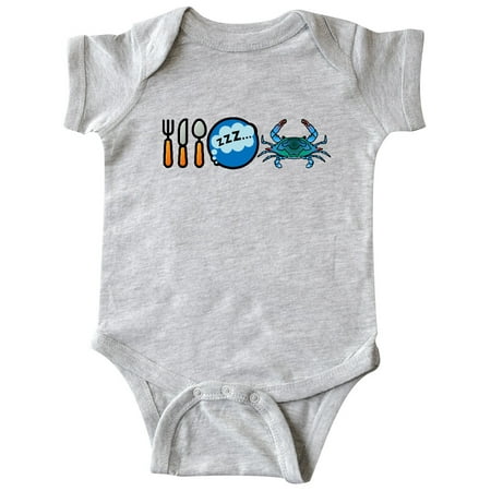 

Inktastic Eat Sleep Eat Crab Gift Baby Boy or Baby Girl Bodysuit
