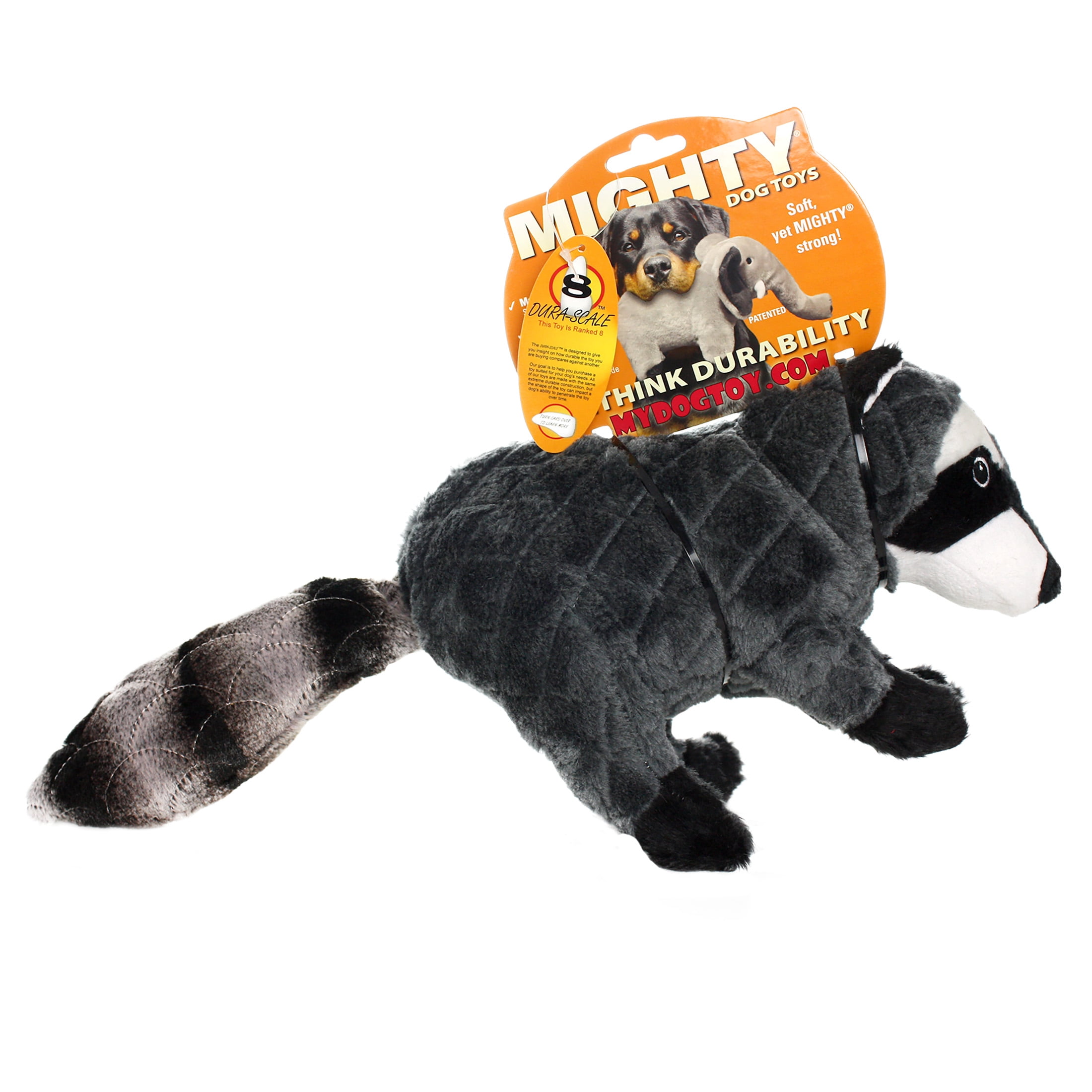 Mighty Nature Raccoon Durable Plush Squeaky Dog Toy