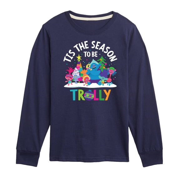 Trolls - Tis The Season Trolly Branch and Friends Long Sleeve Graphic T-Shirt