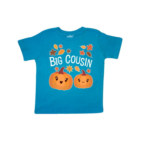 

Inktastic Big Cousin Pumpkins with Fall Leaves Gift Toddler Boy or Toddler Girl T-Shirt