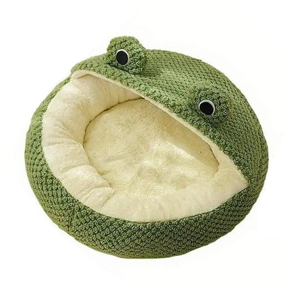 Sleeping Semi-Enclosed Cat Bed Small Adorable  Pet  For Dogs And Cats Comfortable Breathable Plush Cat Cave Indoor Warm Sleeping Beds