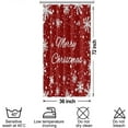 thumbnail image 6 of Snowflakes Shower Curtain for Bathroom Merry Christmas Decor Stall RV Shower Curtain Set with Hooks 36x72inches Red White Snow Flowers X-mas Waterproof Fabric Shower Curtains, 6 of 6