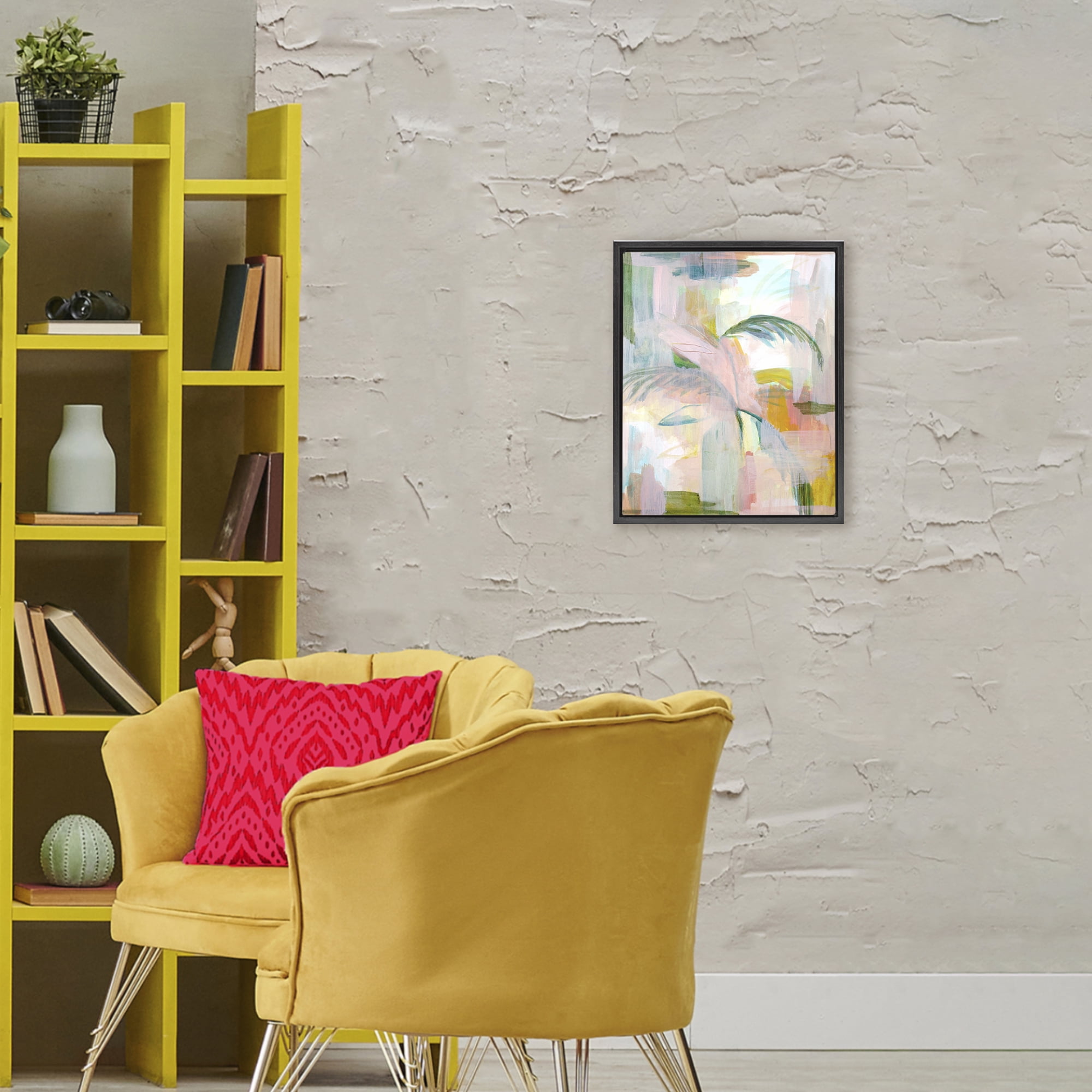 Stupell Industries Palm City Expression Black Framed Floater Canvas Wall Art, design by Gemma Bardot