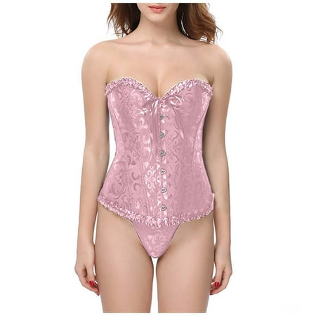 FJHNGBDH Women S Plus Size Corset Top Elegant Waist Cinching Lace Fashionable Adjustable Court Style Bodice For Evening Wear Sexy Push Up Shapewear