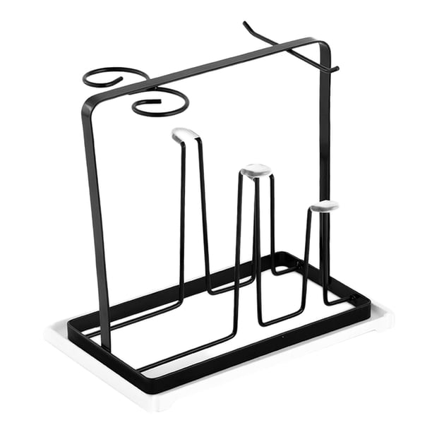 soporte para taza de cocina Soporte de taza de hierro con , escurridor de encimera , soporte de de cocina, organizador de almacenamiento, tendedero para copas, , marrón marrón Magideal soporte para taza de cocina