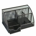 thumbnail image 1 of Office Desk Organizer with 6 Compartments Drawer | The Mesh Collection Black, 1 of 6