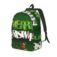 thumbnail image 1 of Vsdgher Merry Christmas Print Canvas Backpack Travel Rucksack Unisex Knapsack 15.7/17.7Inch Laptop Backpack for Work,College-Small, 1 of 5