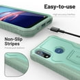 thumbnail image 6 of ExoGuard For Moto E Case, Phone Case with Screen Protector and Kickstand (Green), 6 of 7