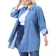 thumbnail image 5 of Camisas de mujer de tallas grandes Agnes Orinda, parte superior de chambray, camisas de mezclilla con botones 6X azul, 5 of 7