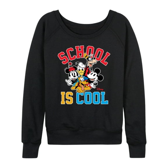 Mickey & Friends - School Is Cool - Women's Lightweight French Terry Long Sleeve Shirt