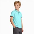 thumbnail image 7 of NIEWTR Toddler Boys Cozy Polo Shirts Collared T-Shirts Cotton Short Sleeve Tees Active Summer Outfits(Mint Green,1-2 Years), 7 of 7