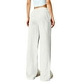 thumbnail image 5 of Y2k Sweatpants Wide Leg Cargo Pants for Women Wide Leg Dress Pants for Women Straight Leg Scrub Pants for Women Women Work Pants Hiking Cargo Pants Women White L, 5 of 6