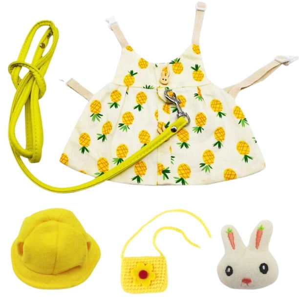 Conjunto De Ropa De Conejo, Accesorios De Correa Para Mascotas, Conjunto De Disfraces De Animales De Moda Encantadores Serendint PT002497-04