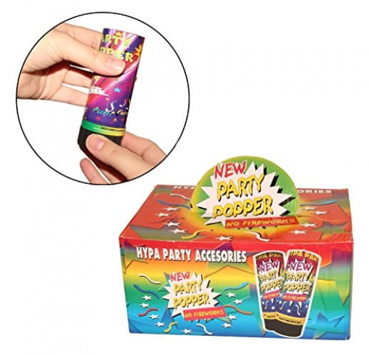 Spring Loaded Confetti Party Poppers Colorful Party Poppers Set of 12