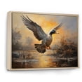 thumbnail image 2 of Designart "Vintage Flight of Duck at the Pond II" Animals Framed Wall Art - Modern Farmhouse Grey Duck Entryway Framed Wall Art, 2 of 6