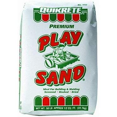 Quikrete Sandbox Play Sand – Outdoor Kids Filtered Playsand for Sand Box – Screened, Washed and Dried Tan Color - 50 Pounds