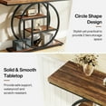 thumbnail image 2 of GVN Entryway Table, Side Table, Display Table,41.3" Console Table, Industrial 4-Tier Sofa Entryway Table with Circle Base, Rustic Brown, 2 of 7