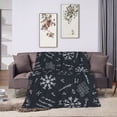 thumbnail image 6 of DouZhe Ultra-Soft Micro Fleece Lightweight Flannel Bed Blanket, Viking Runes Occult Symbols Print Cozy Warm Throw Blankets, 60"x50", 6 of 7