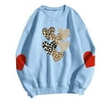 thumbnail image 4 of Sakmal Womens Sweatshirts Trendy Blue Sweatshirts Casual Heart Fall Fashion Tops, 4 of 5