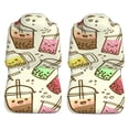 thumbnail image 3 of LAKIMCT Bubble Milk Tea Car Seat Covers Vehicle Front Seat Covers Universal Fit Seat Protector, 3 of 9