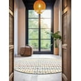 thumbnail image 5 of Unique Loom Matrix Trellis Collection Area Rug - Diamonds (5' 1" Round Multi/Blue), 5 of 7