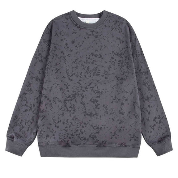 Chiccall Men's Graphic Crew Neck Pullover Plus Size Long Sleeve Stylish Printed Sweatshirts