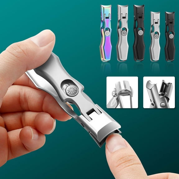 Msgweeeg Finger Nail Clippers Adult Toenail Clippers for Seniors 1 PC Nail Clippers Steel Nail Clippers- Double-Curved Cutting Blade Wides Opening Nail Clippers Portable