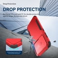 thumbnail image 5 of SaniMore for Samsung Galaxy S21 FE (6.4" 2021) Case, [Sliding Camera Window] Wireless Charging Shockproof Drop Resistant Hybird PC TPU Anti-slip Heavy Duty Protective Shell, Red+Black, 5 of 7