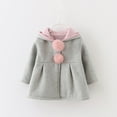 thumbnail image 2 of Annhoo Infant Baby Girl's Coats Winter Solid Long Sleeve Cute Ears Hooded Jackets Casual Comfy Warm Clothes, 2 of 3