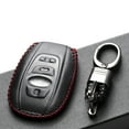 thumbnail image 4 of Vitodeco Leather key fob cover compatible for Subaru Forester, Impreza, Outback, WRX, BRZ, XV Crosstrek, Ascent 2014 - 2025 (4-Button, Black), 4 of 5