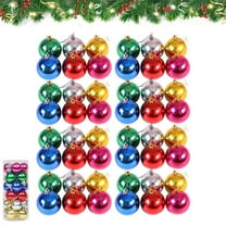 24 Pcs Christmas Hanging Balls Ornaments Multicolor Plastic Shatterproof Balls Mini Xmas Tree Pendant Home Room Decorations for Festive Party By Yahome