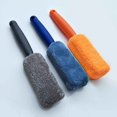 thumbnail image 2 of 3 Colors Long Handle Microfiber Tire Brush Microfiber wheel brush Long Car Cleaner Small Plating Wheel Hub Washing Cleaning Brushes, 2 of 6