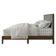 thumbnail image 5 of Home Design Kankakee Brown/Dark Gray Twin Solid Wood Panel Bed with Upholstered Foam-Padded Headboard, Adult, Bedroom, 5 of 12