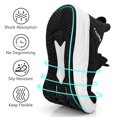 thumbnail image 3 of Zapatillas para correr Feethit Slip on Tennis para hombre, color negro y blanco 10, 3 of 6