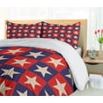 thumbnail image 5 of Ambesonne Prehistoric Country Duvet Cover Sets, National Stars, 2-Queen, Cream Navy Red, 5 of 7