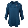 thumbnail image 1 of Sudadera con capucha de manga larga de talla grande para mujer Sudadera holgada informal METRO, 1 of 9