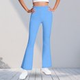 thumbnail image 6 of Lmnyox Fleece Lined Leggings for Girls Flare Leg Elastic Waist Yoga Leggings Thermal Stretchy Leggings, 6 of 7