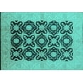 thumbnail image 1 of Ahgly Company Indoor Rectangle Oriental Turquoise Blue Traditional Area Rugs, 3' x 5', 1 of 4