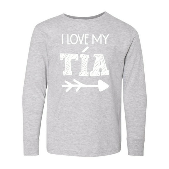 Inktastic I Love My TÃa with Arrow Long Sleeve Youth T-Shirt