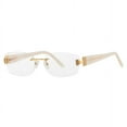 thumbnail image 2 of 2338 C21 Rimless Ivory Gold Clear Crystals Eyeglasses, 2 of 2