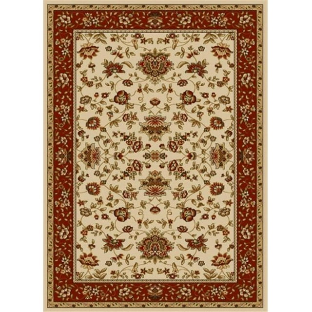 Radici 1597-1441-IVORY-BRIC Como Rectangular Ivory & Brick Traditional Italy Area Rug- 5 ft. 5 in. W x 7 ft. 7 in. H