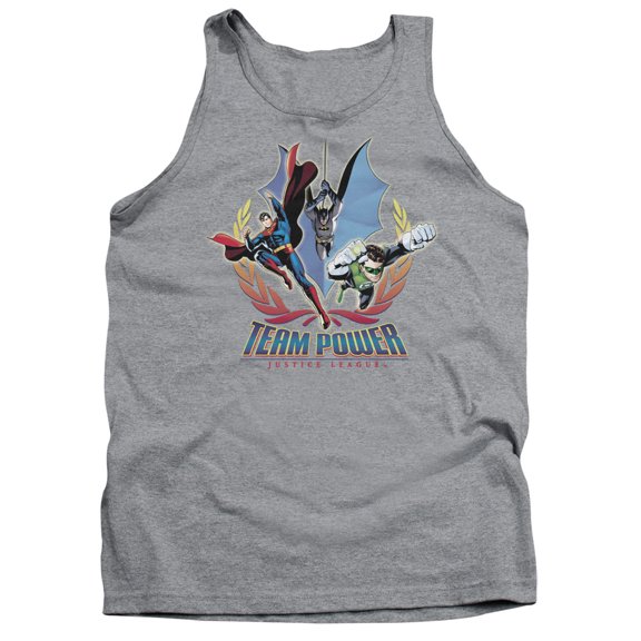 JLA Justice League Team Power Adult Tank Top Athletic Heather