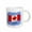 White, variant on 3drose, Canadian Flag Waving on a Blue Background., 15oz Mug