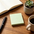 thumbnail image 5 of Hyknon Sticky Notes 3x3 Inch, 100 Sheets Lined Self-Stick Pads Bright Colors Sticky Note, Recyclable Stickers Note Tabs, Easy to Post Removable Reminder Labels for Home Office Notebook Daily, Green, 5 of 6
