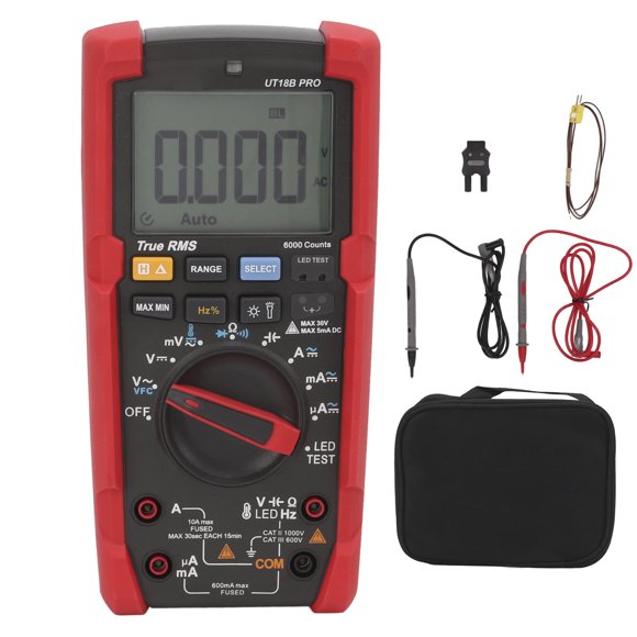 Digital Multimeter Safe Durable High Accuracy Large Screen Anti Vibration Wide Application Multimeter Tester