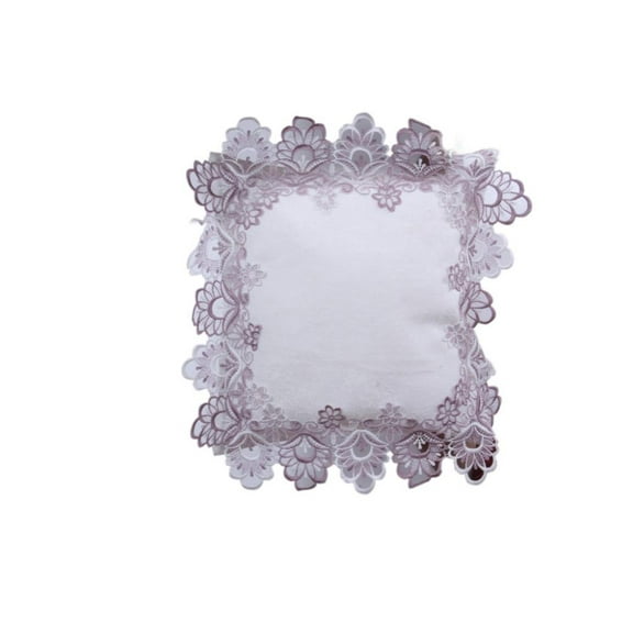 Set Of 5 Honeymoon Cushion Cover in White with Embroidery Pattern