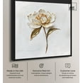 thumbnail image 2 of Simple Golden Peonie Canvas Butterfly Art by Art Remedy, Black Frame, 12 x 12, 2 of 7
